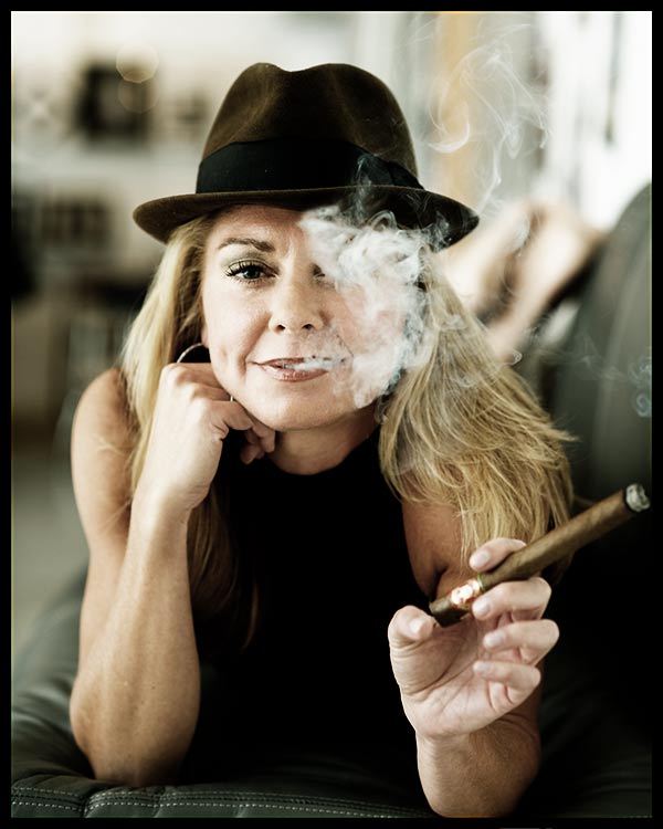 Woman Smoking Cigar Photography